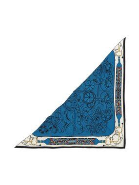 Hermes Carre Triangle Jean Folklore Scarf